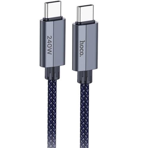 Cable USB-C a USB-C 240W 1.8 metros Reforzado Hoco U134 Azul