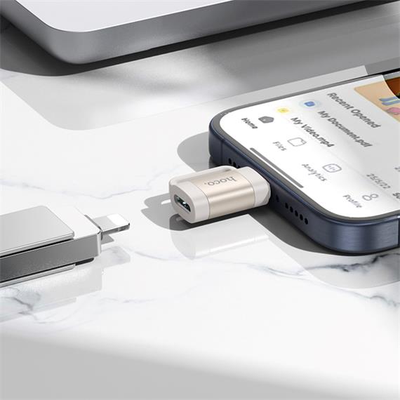 Adaptador USB-C a Lightning Hoco UA31E Negro