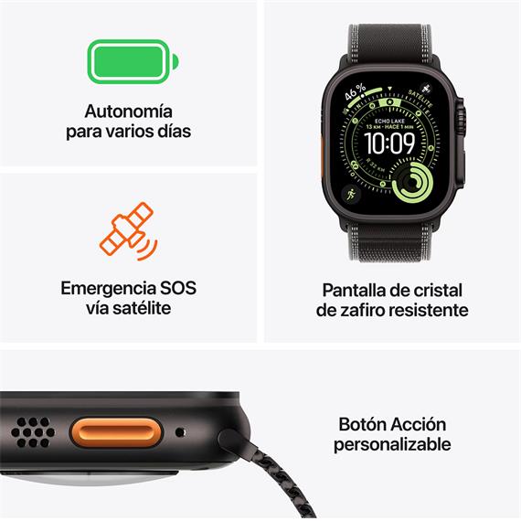 Apple Watch Ultra 3 GPS+ Celular 49mm Black Titanium Case (MF0J4QL/A)