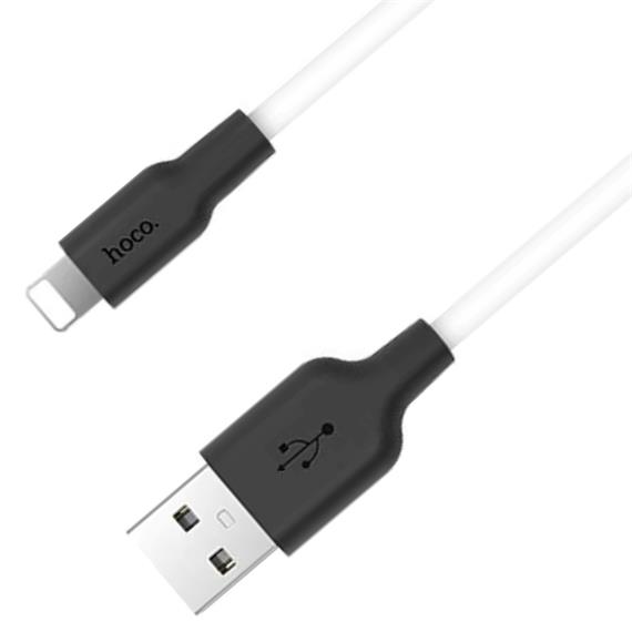 Cable USB a Lightning 1 metro Hoco X21 Ultra Resistente Blanco