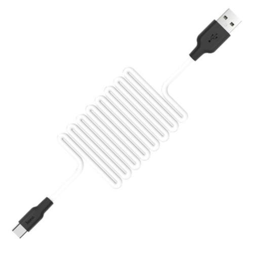Cable USB a USB-C 1 metro Hoco X21 Ultra Resistente Blanco