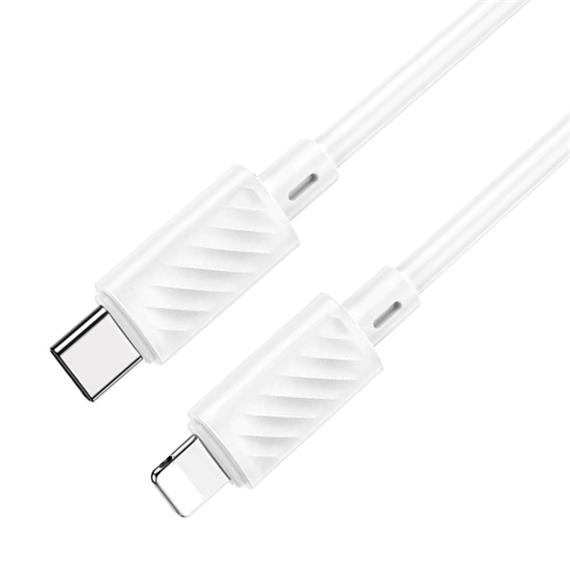 Cable USB-C a LIGHTNING 20W 1 metro 3 amp Hoco X88 Blanco