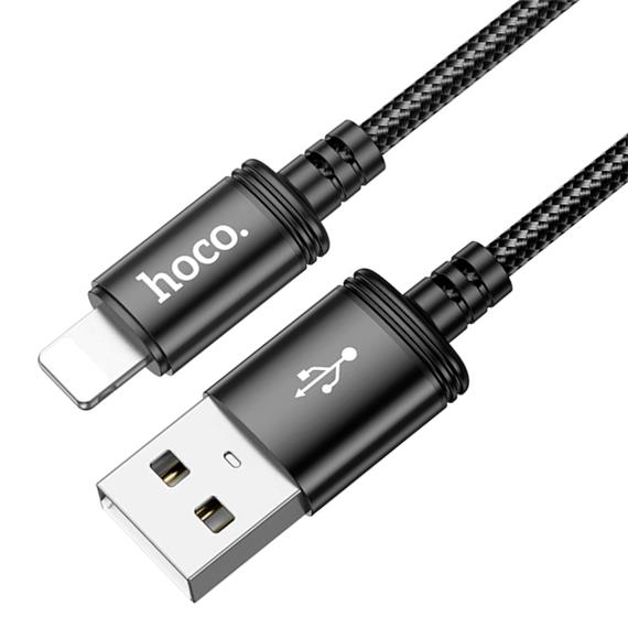 Cable USB a Lightning 2 metros 2.4 Amp Hoco X89 Reforzado Negro