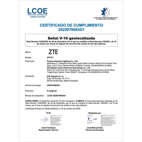 Zte Baliza de Emergencia V16 Conectada Homologada para 2026