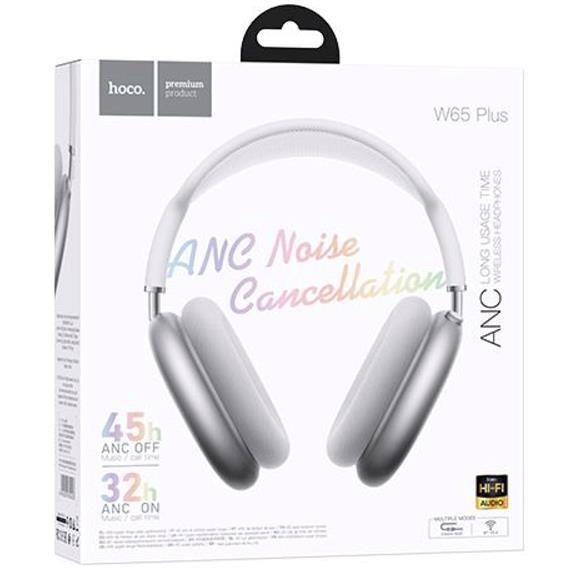 Hoco W65 Plus Happy ANC BT Headphones Silver