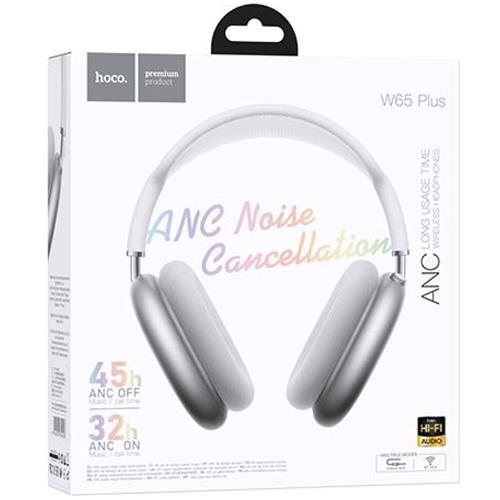 Hoco W65 Plus Happy ANC BT Headphones Silver