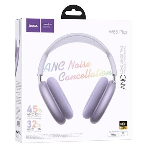 Hoco W65 Plus Happy ANC BT Headphones Purple