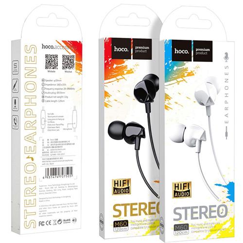 Hoco M60 Perfect Sound Universal Earphones con Micro Negro