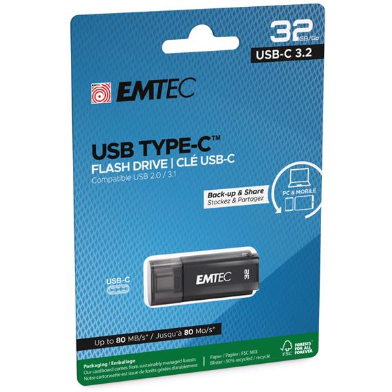 Memoria USB Type-C 3.2 32GB Emtec D400