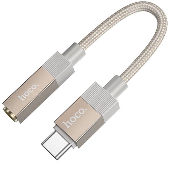 Hoco UPA32C Adaptador USB-C a Jack 3.5mm Dorado