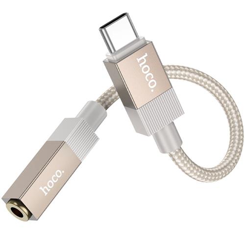 Hoco UPA32C Adaptador USB-C a Jack 3.5mm Dorado