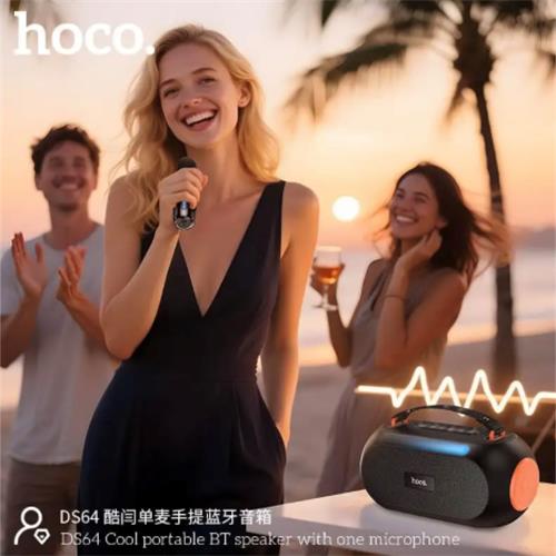 Hoco DS64 Altavoz Bluetooth 30W con Micrófono Karaoke y luces RGB