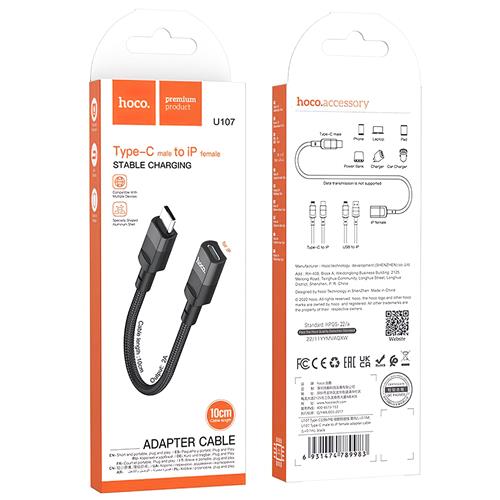Adaptador USB-C a Lightning Hembra Hoco U107