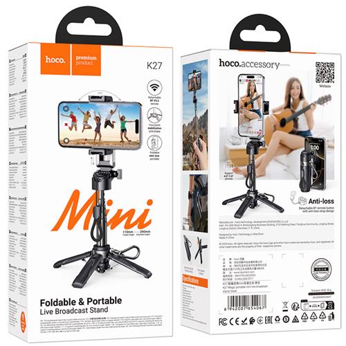 Hoco K27 Selfie Stick y Monopié con Mando Bluetooth