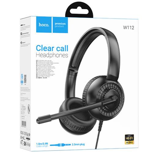 Hoco W112 Auricular para Teletrabajo y Videollamadas Negro