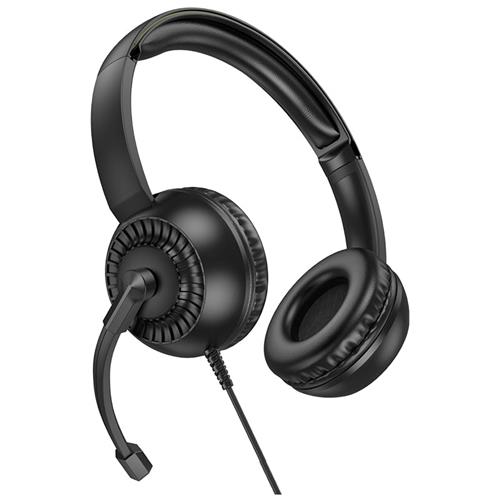 Hoco W112 Auricular para Teletrabajo y Videollamadas Negro