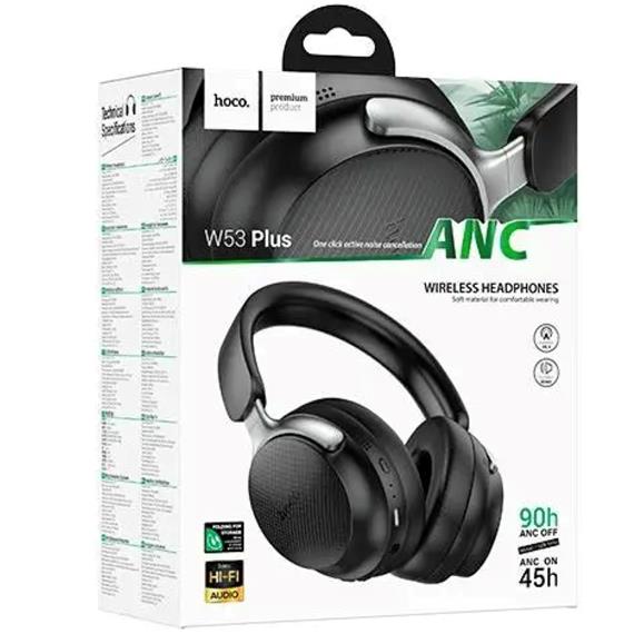 Hoco W53 Plus Auricular Inalámbrico y MicroSD con Cancelación de Ruido Negro