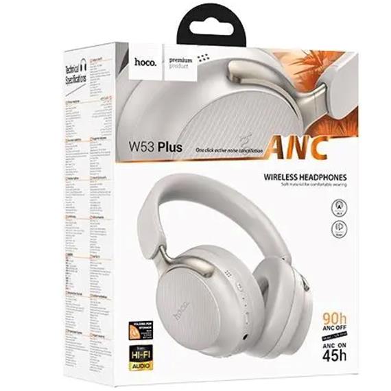 Hoco W53 Plus Auricular Inalámbrico y Micro SD con Cancelación de Ruido Gris