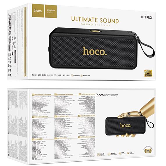 Hoco HT1 Pro Altavoz Bluetooth 16w con Entrada USB y Aux Negro
