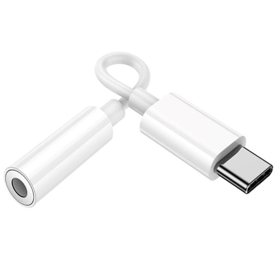 Adaptador USB-C a Jack 3.5mm Hoco LS35 Blanco