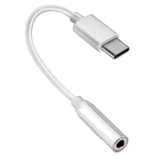 Adaptador USB-C a Jack 3.5mm Hoco LS35 Blanco