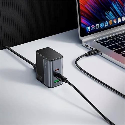 Cargador USB-A y USB-C Hoco CS76A PD70W Negro