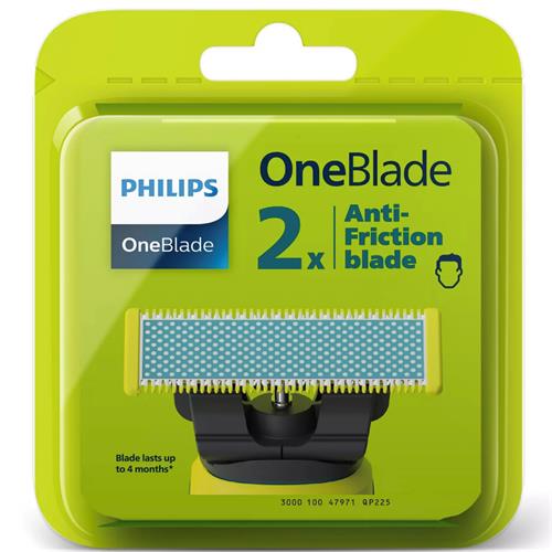 Philips QP225 Recambio para OneBlade Pack de 2 Hojillas Antifricción