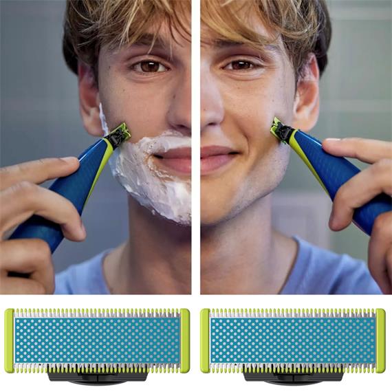 Philips QP225 Recambio para OneBlade Pack de 2 Hojillas Antifricción