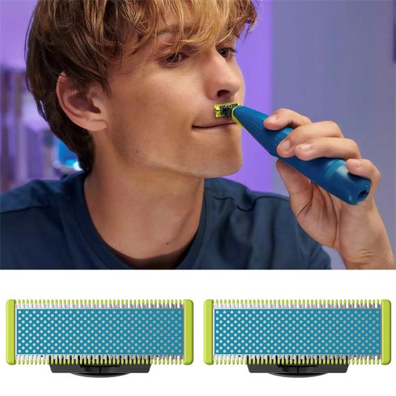 Philips QP225 Recambio para OneBlade Pack de 2 Hojillas Antifricción