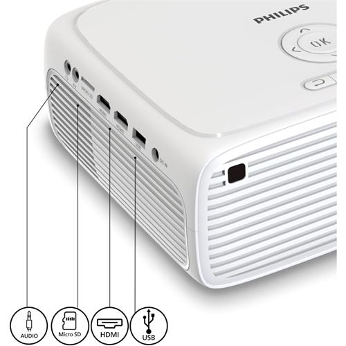 Philips Neopix 200 Proyector 1080p 200lm Hasta 80" Wifi HDMI