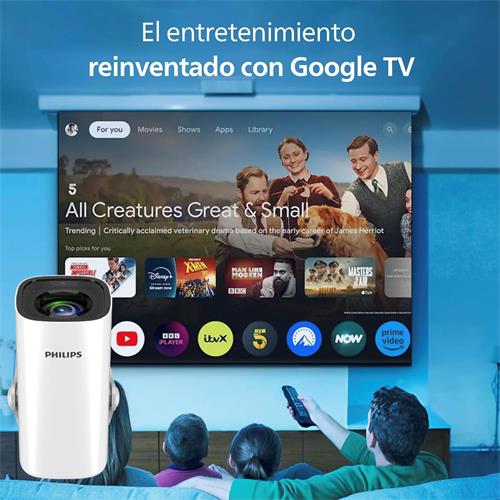 Philips Neopix 250 Proyector 1080p 250lm Hasta 80" Google TV Blanco