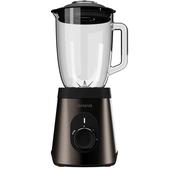 Aiwa ATB-1500 Batidora de Vaso 1.500W Jarra de Vidrio y Cuchillas Santoku