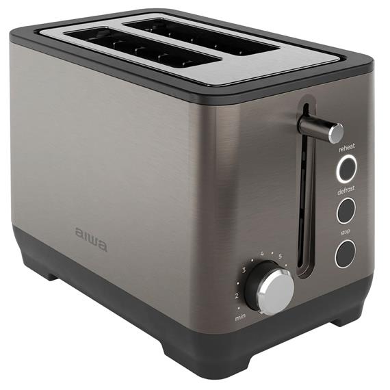 Aiwa ABT-1000 Tostadora 1.000W 2 Ranuras Acero Antihuellas