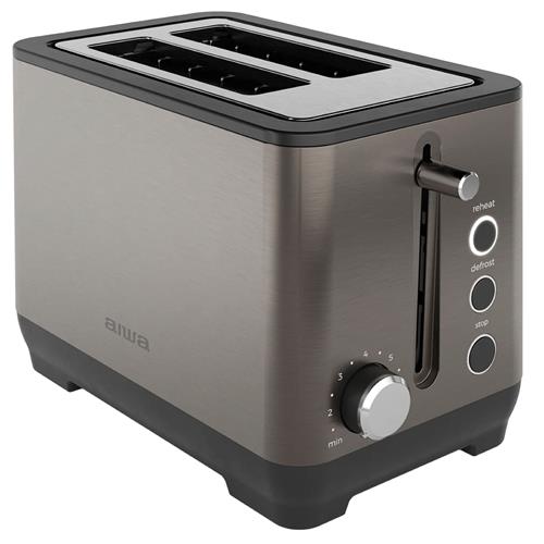 Aiwa ABT-1000 Tostadora 1.000W 2 Ranuras Acero Antihuellas