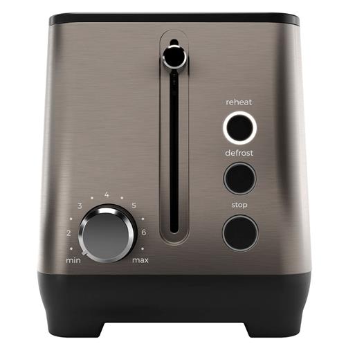Aiwa ABT-1600 Tostadora 1.600W 2 Ranuras Extra Anchas Acero Antihuellas
