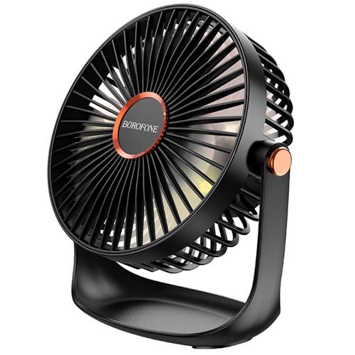 Borofone DBF02 Ventilador Sobremesa Recargable con Luz de Ambiente