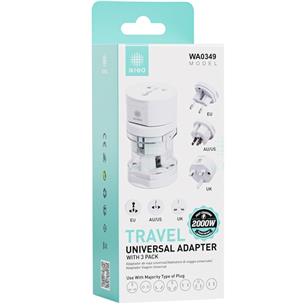 Adaptador de Viaje Universal 3 in 1 EU/AU/AS/UK Ikrea WA0349