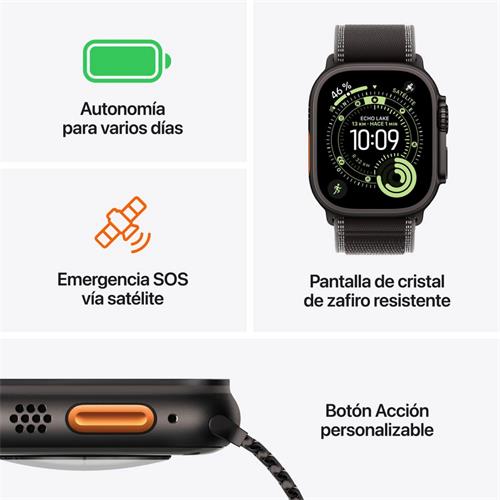 Apple Watch Ultra 3 GPS+ Cellular 49mm Black Titanium Case Black Alpine Loop M (MF0V4QL/A)