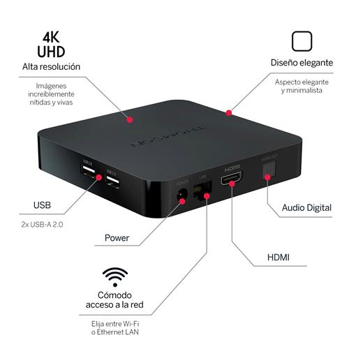 Thomson Google TV Streaming Box 240 4K UHD Wifi/LAN