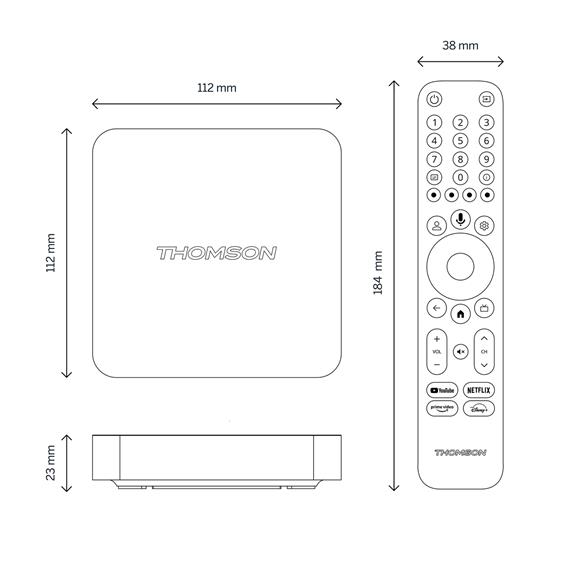 Thomson Google TV Streaming Box 240 4K UHD Wifi/LAN