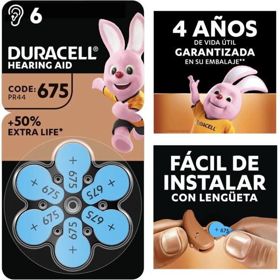 Duracell DA-675 Pila Audífono (DUR-DA675)
