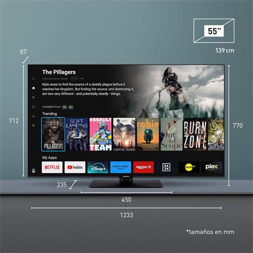 Televisor 55" Panasonic TB-55W61AEZ Led 4K UHD Smart TV