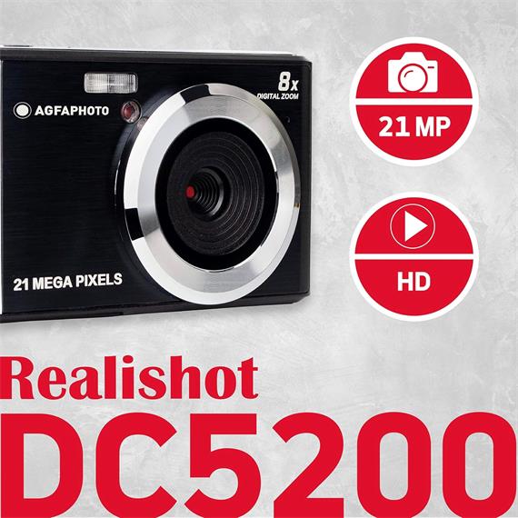 Agfaphoto DC5200 Cámara Digital 21Mpx Negra