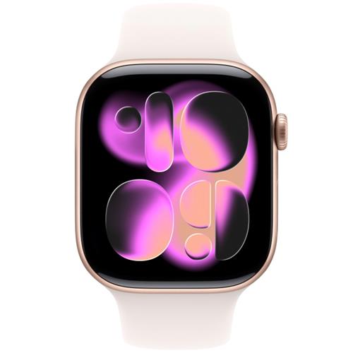 Apple Watch Series 11 GPS 46mm Rose Gold Aluminium Case Light Blush Sport Band S/M (MEV64QL/A)