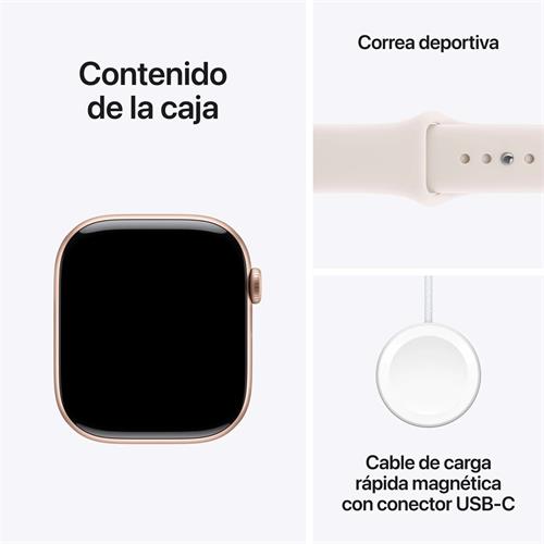 Apple Watch Series 11 GPS 46mm Rose Gold Aluminium Case Light Blush Sport Band S/M (MEV64QL/A)