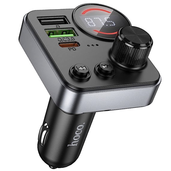 Hoco E86 Transmisor FM y BLuetooth  48W Dual Port PD30W+QC3.0