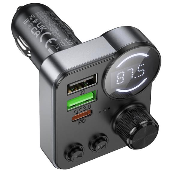 Hoco E86 Transmisor FM y BLuetooth  48W Dual Port PD30W+QC3.0