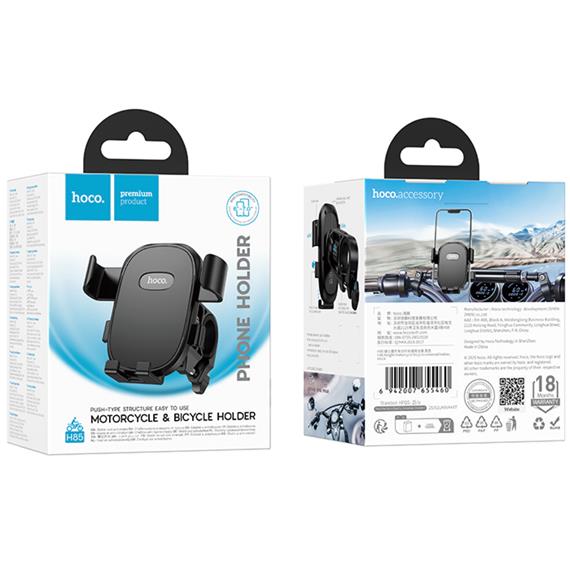Hoco H85 Soporte de Móviles para Bicicleta y Moto Negro