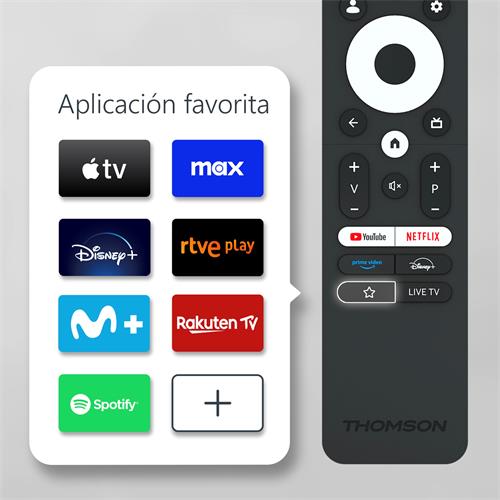 Televisor 32" Thomson 32HG2S14 Google TV HD Peana 2 Posiciones
