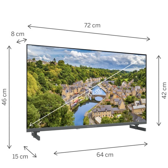 Televisor 32" Thomson 32FQG3S15C Google TV Full HD QLED 12 Voltios